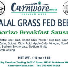 Load image into Gallery viewer, Handmade Halal Sausage (1 lbs)