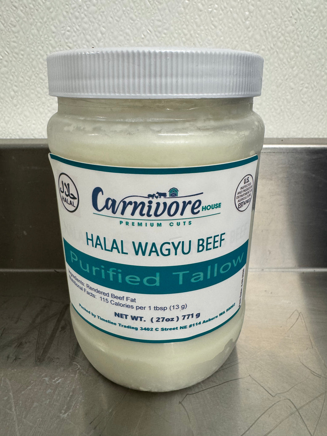 Halal Grassfed Angus Beef Tallow(27oz)