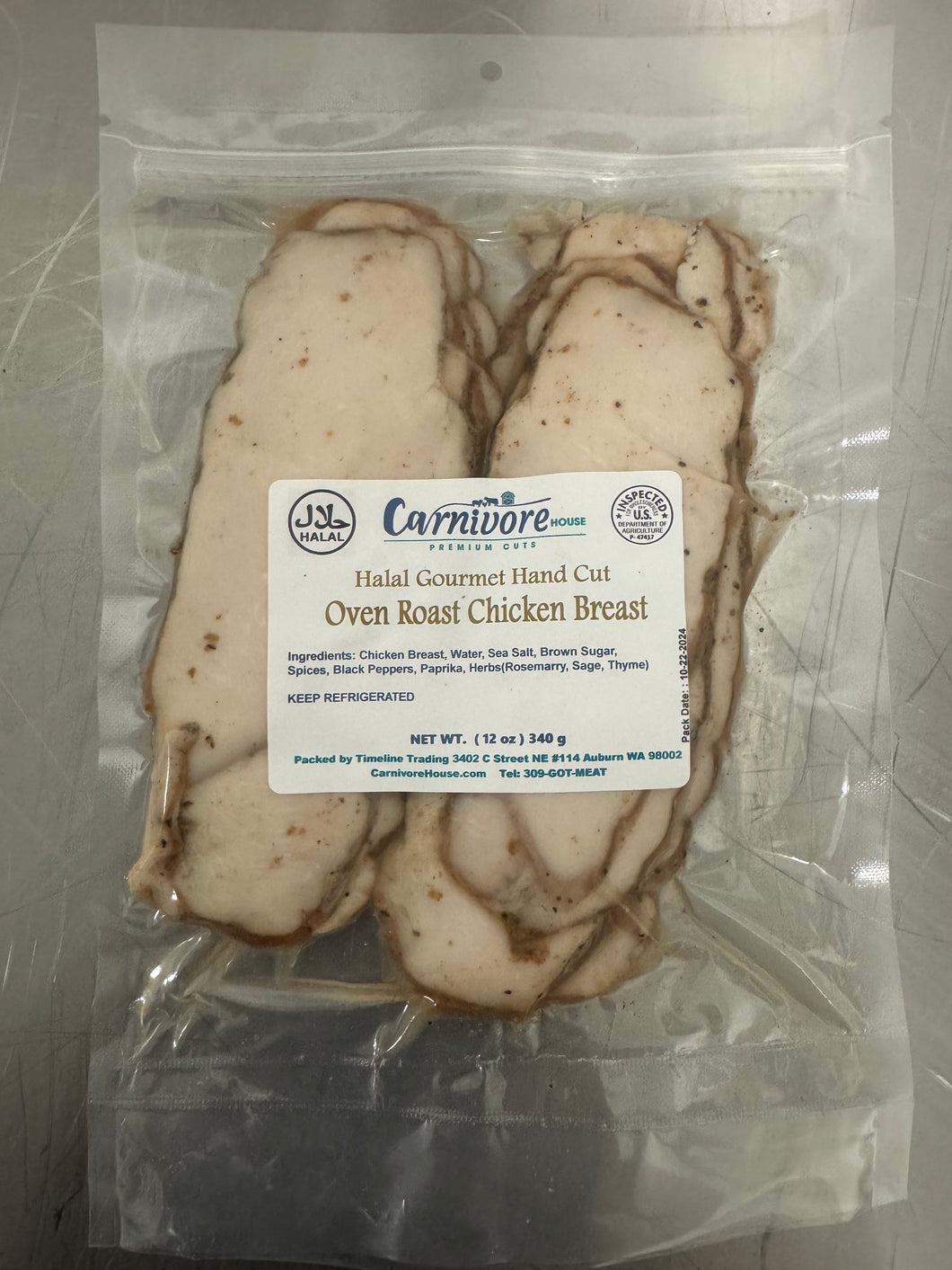 Halal Smoked Chicken Breast 12 oz