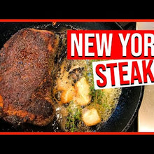 Load and play video in Gallery viewer, Halal Grass Fed New York Strip Steak (2 Steaks)
