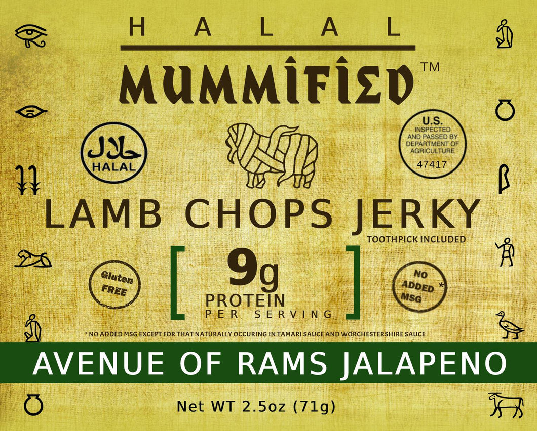 Lamb Chops Jerky - Avenue of Rams Jalapeño 2.5 oz