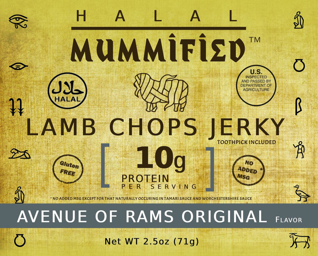 Lamb Chops Jerky - Avenue of Rams Original 2.5 oz